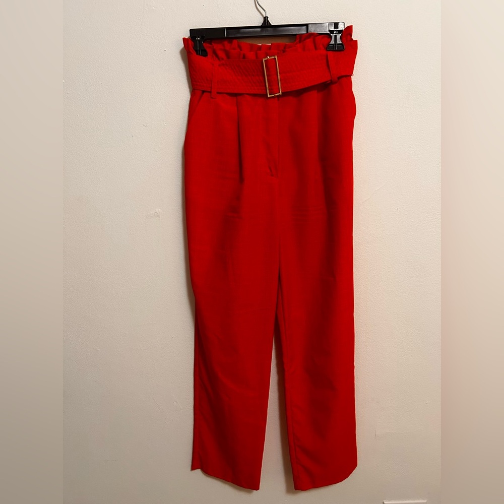 Jealous Tomato Scarlet Belted Trousers